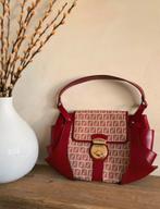Vintage Fendi Handtas - Uniek Design!, Sieraden, Tassen en Uiterlijk, Tassen | Damestassen, Ophalen, Zo goed als nieuw, Rood, Handtas