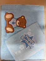 Happy Birthday Handdoek & Washandje Cadeauset, Ophalen of Verzenden, Nieuw, Kraamcadeau