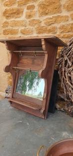 Frans brocante  regaal spiegel kapstok haakjes, Ophalen of Verzenden