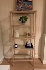 Glazen Stellingkast Licht Eiken - Perfecte Staat, Ophalen, Zo goed als nieuw