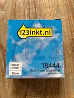 NIEUW Dymo S0718600 / 18444 tape vinyl zwart op wit 123inkt, Computers en Software, Labelprinters, Ophalen of Verzenden, Nieuw