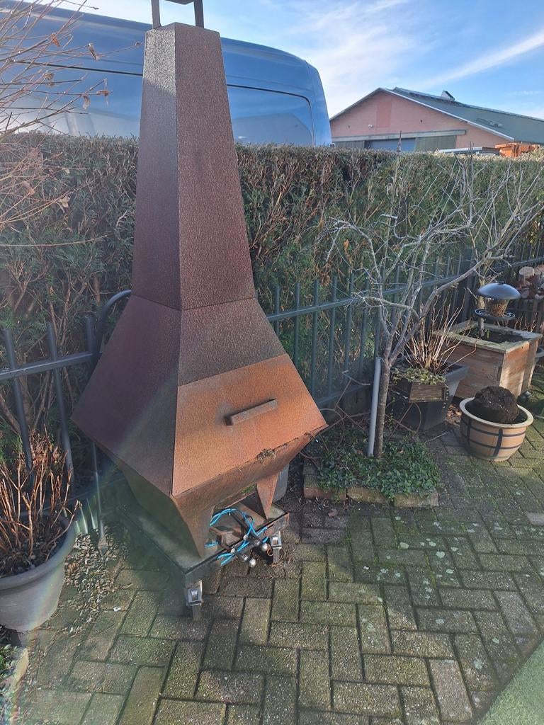 Stoere Cortenstaal Buitenkachel, Ophalen of Verzenden