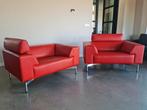 Leolux Howlo fauteuils 2 stuks.. met geleefd leer., Huis en Inrichting, Banken | Bankstellen, Leolux, Ophalen of Verzenden, Zo goed als nieuw