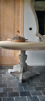 Ronde eettafel/kloostertafel 130, Huis en Inrichting, Ophalen, Landelijk kloostertafel tafel eetkamertafel., Gebruikt, Vijf personen of meer