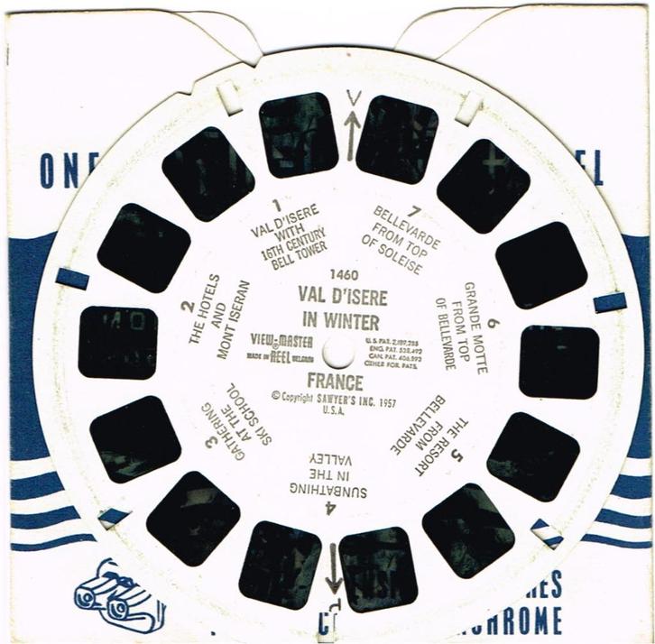 view master 1460 VAL D'ISERE FRANKRIJK viewmaster, Verzamelen, Speelgoed, Gebruikt, Ophalen of Verzenden