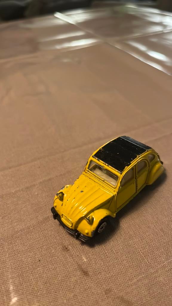 CITROEN 2CV YELLOW & BLACK vintage, Ophalen of Verzenden, Auto