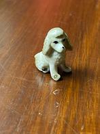 Miniatuur Poedel Porselein Vintage hondje letterban, Ophalen of Verzenden