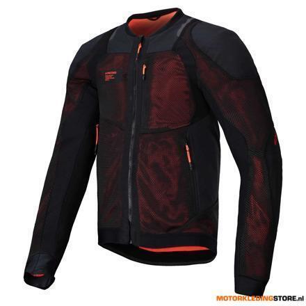 Alpinestars Troop-Air Pro Motorjas, Zwart-Rood-Fluor, Motoren, Kleding | Motorkleding, Nieuw met kaartje, Ophalen of Verzenden