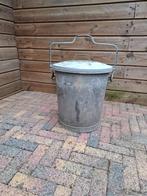 zinken vuilnisemmer oudje, Ophalen, Gebruikt, Metaal, Minder dan 50 cm