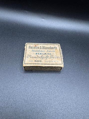 Oude Heintze & Blanckertz Doos - Rundschrift Feder beschikbaar voor biedingen