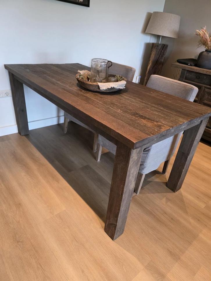 Driftwood Eettafel - Landelijk & Robuust, Huis en Inrichting, Tafels | Eettafels, Zo goed als nieuw, 50 tot 100 cm, 150 tot 200 cm