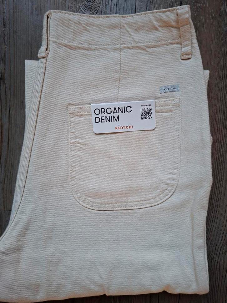 KUYICHI Nina high-rise chino jeans W28 L32, Kleding | Dames, Spijkerbroeken en Jeans, Nieuw, W28 - W29 (confectie 36), Wit, Ophalen of Verzenden