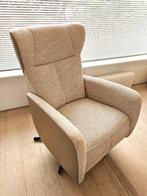 Prachtige elektrische Prominent Sta-op fauteuil stof/leder, Ophalen, 75 tot 100 cm, Zo goed als nieuw, Leer