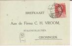 ENKHUIZEN 1925 J de vRIES manufacturen bestelt stof, Verzenden, 1920 tot 1940, Gelopen, Noord-Holland