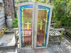 2 Antieke Art Deco Tiffany glas in lood ramen, Ophalen