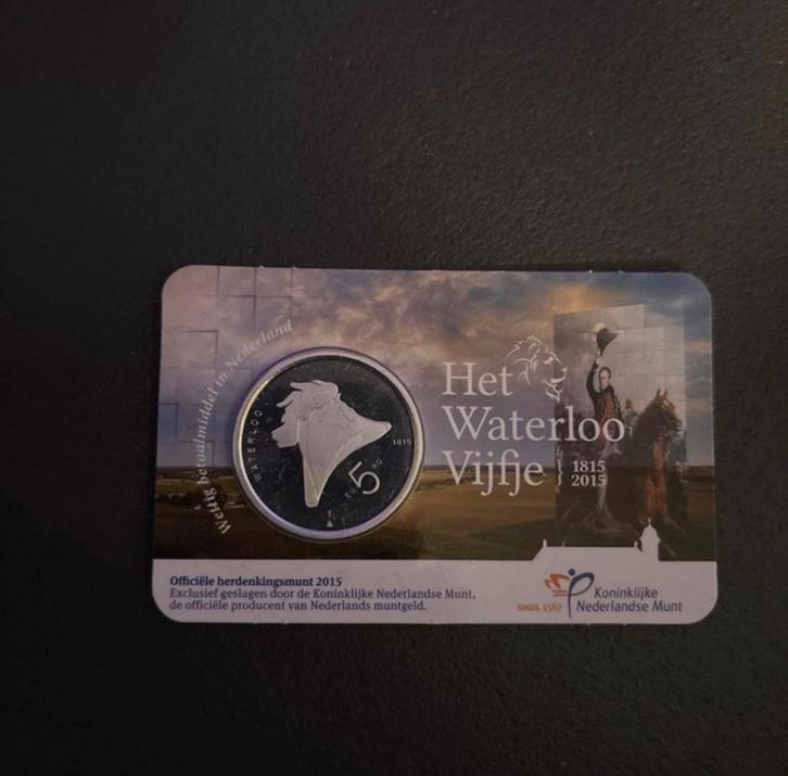Waterloo Vijfje 2015 - Mooie verzamelmunt, Postzegels en Munten, Munten | Nederland, Losse munt, Euro's, Ophalen of Verzenden