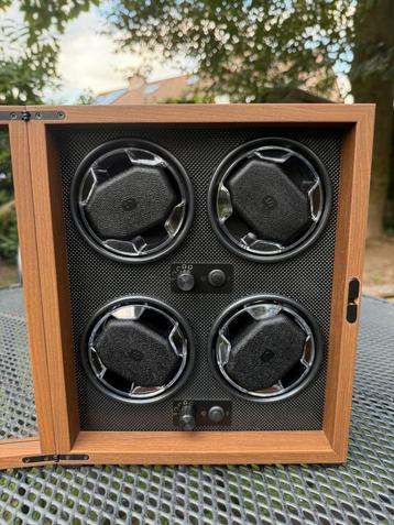 Houten watchwinder / horloge opwinder voor 4 horloges beschikbaar voor biedingen