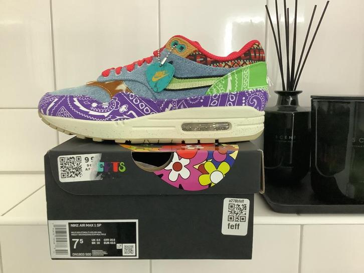Nike Air Max 1 Concepts x SP “ Far Out “ maat 40,5‼️, Kleding | Heren, Schoenen, Nieuw, Sneakers of Gympen, Overige kleuren, Ophalen of Verzenden