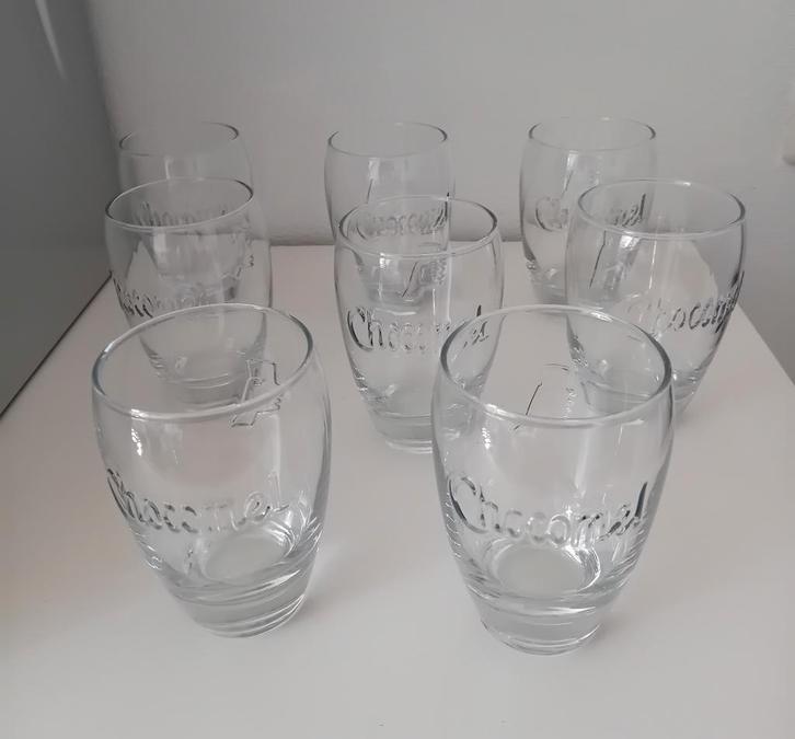 Chocomel glazen Nutricia, Huis en Inrichting, Keuken | Servies, Zo goed als nieuw, Glas of Glazen, Overige stijlen, Glas, Ophalen