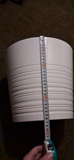 Witte Bloempot - 26 cm hoog, Ophalen of Verzenden