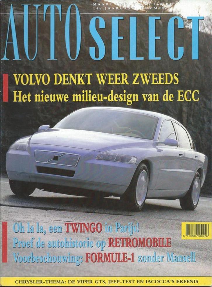 Autoselect 3 1993 : Dodge Viper GTS - Jeep Grand Cherokee, Boeken, Auto's | Folders en Tijdschriften, Gelezen, Algemeen, Ophalen of Verzenden