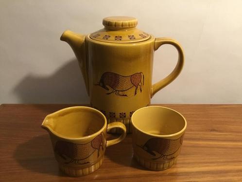 Vintage Koffie/Thee Kan Royal Worcester Palissy  “Taurus”, Antiek en Kunst, Antiek | Servies compleet, Ophalen of Verzenden