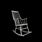 Lena Larsson schommelstoel spijlenstoel vintage design 60s, Huis en Inrichting, Fauteuils, Gebruikt, 75 tot 100 cm, Vintage midcentury deens design jaren 60