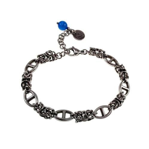 15cm tot 19cm Armband Dames Verguld RVS Byzantijnse en Anker, Sieraden, Tassen en Uiterlijk, Armbanden, Nieuw, Staal, Zilver, Met edelsteen