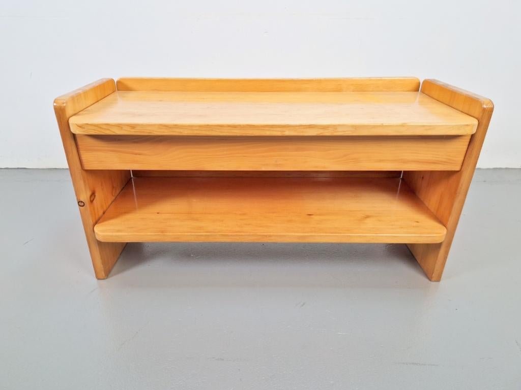 Scandinavisch moderne pine houten bank jaren 1970 klepbank, N, Ophalen of Verzenden, N, Hout