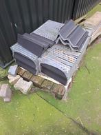 dakpannen - Zwart, Doe-het-zelf en Verbouw, Gebruikt, Steen of Klei, Zwart, Ophalen of Verzenden