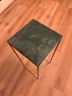 Bijzet tafeltje groen marmer, Huis en Inrichting, Tafels | Salontafels, Ophalen, 50 tot 100 cm, Rond, Zo goed als nieuw