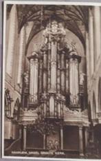 Haarlem Orgel groote kerk uit 1930 gelopen ansichtkaart, Verzamelen, Gelopen, Noord-Holland, Ophalen of Verzenden, 1920 tot 1940