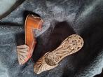 Miniatuur Turkse slippers, filigrain op hout., Antiek en Kunst, Ophalen of Verzenden