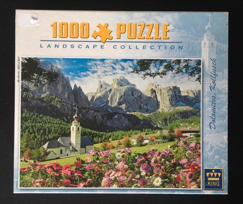 Puzzel Dolomites, Kollfusch 1000 stukjes King, Hobby en Vrije tijd, Denksport en Puzzels, Gebruikt, Legpuzzel, 500 t/m 1500 stukjes