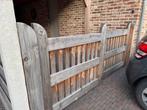 Houten douglas poort met poortopener, Ophalen, Zo goed als nieuw, Draaipoort, 150 tot 200 cm