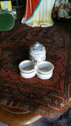 prachtig oud zout peper mostard vaatje met deksel, Ophalen of Verzenden