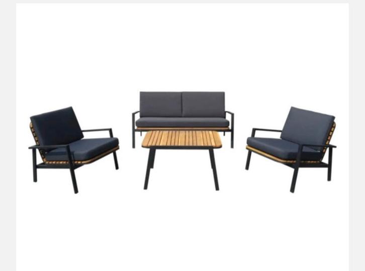 Dexter Loungeset Acacia - Nieuw!, Tuin en Terras, Tuinsets en Loungesets, Nieuw, Loungeset, Hout, 4 zitplaatsen, Bank, Bijzettafel