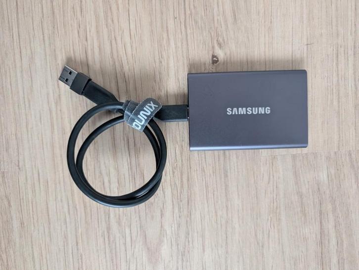 Samsung T7 1TB SSD, Computers en Software, Harde schijven, Zo goed als nieuw, Desktop, Extern, SSD, USB, Ophalen of Verzenden