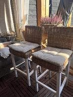 Rieten barkrukken, Ophalen, 60 tot 90 cm, Zo goed als nieuw, Riet