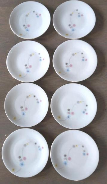 8 Vintage Bloemen gebaksschotels Bareuther Bavariam beschikbaar voor biedingen