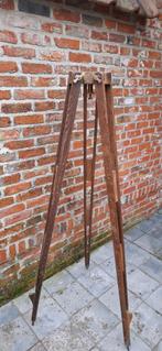 Antiek zwaar houten statief/tripod/driepikkel, Ophalen