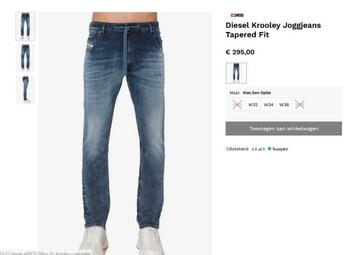 - NIEUWE - Diesel KROOLEY-NE W34 L32 *JOGGJEANS* #D2217 beschikbaar voor biedingen