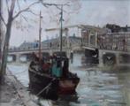 ==Jan Korthals 1916-1972==op de Amstel in Amsterdam==, Antiek en Kunst, Kunst | Schilderijen | Klassiek, Ophalen of Verzenden