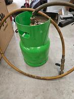 gasfles met brandertje en  een grote gasfles bij na vol, Ophalen of Verzenden, Zo goed als nieuw