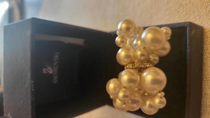 100% orgineel Swarovski parels+kristallen ring, Verzamelen, Swarovski, Zo goed als nieuw, Sieraad of Horloge, Ophalen of Verzenden