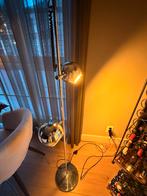 Staande chromen lamp Leitmotiv met 2 lampjes, Huis en Inrichting, Lampen | Vloerlampen, Ophalen, Zo goed als nieuw, 150 tot 200 cm
