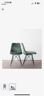 Eetkamerstoelen Ivy Velvet Groen (set van 2), Ophalen, Twee, Overige kleuren, Zo goed als nieuw