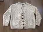 Carraig donn handknit Ireland roomwit wol wollen vest l, Maat 52/54 (L), Wit, Carraig donn, Ophalen of Verzenden