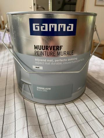 Muurverf Gamma blijvend mat zinkblauw 2,5 liter beschikbaar voor biedingen