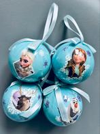 Kerstballen Frozen Disney Blauw Set van 4 Als nieuw, Diversen, Kerst, Ophalen of Verzenden, Zo goed als nieuw